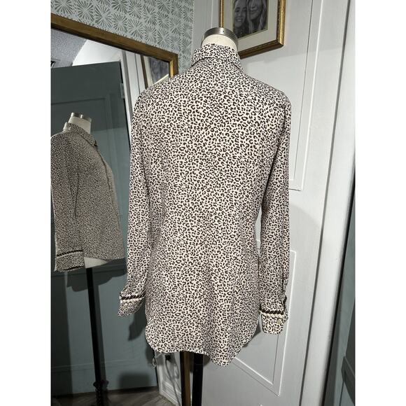 Rochelle Behrens Womens Small The Shirt Button Up Novelty Leopard Animal Print - Picture 4 of 7